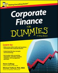 Book Cover for Corporate Finance for Dummies by Steve Collings, Michael Taillard
