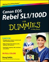 Book Cover for Canon EOS Rebel SL1/100D for Dummies by Doug Sahlin