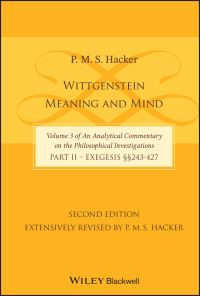 Book Cover for Wittgenstein, Meaning and Mind by P M S Hacker