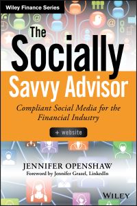 Book Cover for The Socially Savvy Advisor by Jennifer Openshaw