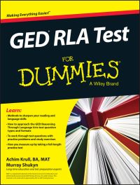 Book Cover for GED RLA Test for Dummies by Murray Shukyn, John Wiley  Sons