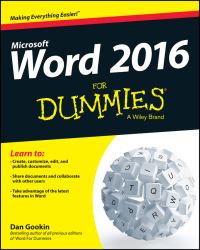 Book Cover for Word 2016 for Dummies by Dan Gookin