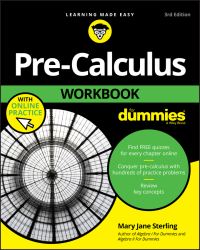 Book Cover for Pre-Calculus Workbook for Dummies by Mary Jane Sterling