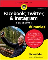 Book Cover for Facebook, Twitter, and Instagram for Seniors by Marsha Collier