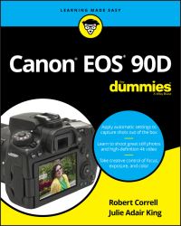 Book Cover for Canon EOS 90D for Dummies by Julie Adair King, Robert Correll