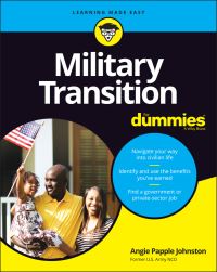 Book Cover for Military Transition for Dummies by Angie Papple Johnston
