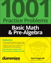 Book Cover for Basic Math & Pre-Algebra for Dummies by Mark Zegarelli