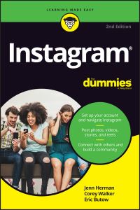 Book Cover for Instagram for Dummies by Jenn Herman, Corey Walker, Eric Butow