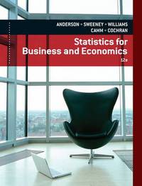 Book Cover for Statistics for Business and Economics by David R Anderson