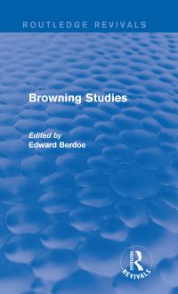 Book Cover for Browning Studies by England Browning Society London
