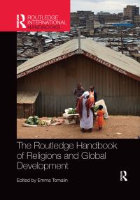 Book Cover for The Routledge Handbook of Religions and Global Development by Emma Tomalin