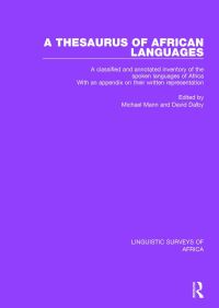 Book Cover for A Thesaurus of African Languages by Michael Mann