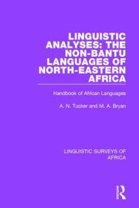 Book Cover for Linguistic Analyses by M A Bryan, A N Tucker
