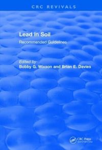 Book Cover for Lead in Soil by Bobby G Wixson, Brian E Davies