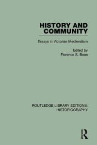Book Cover for History and Community by Florence Saunders Boos