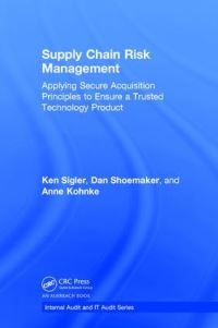 Book Cover for Supply Chain Risk Management by Kenneth Sigler, Dan Shoemaker, Anne Kohnke