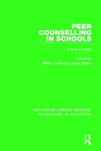 Book Cover for Peer Counselling in Schools by Helen Cowie, Sonia Sharp