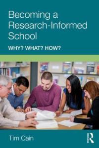 Book Cover for Becoming a Research-Informed School by Tim Cain