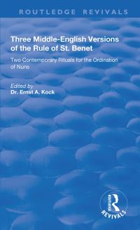 Book Cover for Three Middle-English Versions of the Rule of St. Benet by Benedict