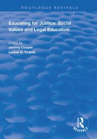 Book Cover for Educating for Justice by Jeremy Cooper, Louise G Trubek