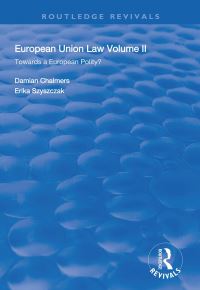 Book Cover for European Union Law by Damian Chalmers, Erika Szyszczak