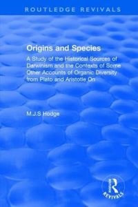 Book Cover for Origins and Species by M J S Hodge