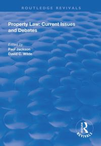 Book Cover for Property Law by Paul Jackson, David C Wilde