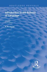 Book Cover for Introduction to the Science of Language. Vol. 1 by A H Sayce