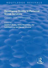 Book Cover for Developing Quality in Personal Social Services by Adalbert Evers, Riitta Haverinen, Kai Leichsenring, Gerald Wistow