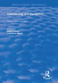Book Cover for Interviewing and Deception by David V Canter, Laurence J Alison