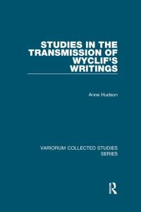 Book Cover for Studies in the Transmission of Wyclif's Writings by Anne Hudson