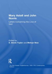 Book Cover for Mary Astell and John Norris by Melvyn New