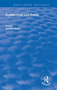Book Cover for English Poor Law Policy by Sidney Webb, Beatrice Webb