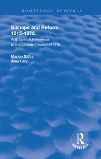 Book Cover for Bishops and Reform by Marion Gibbs, Jane Lang