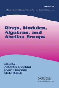 Book Cover for Rings, Modules, Algebras, and Abelian Groups by Alberto Facchini