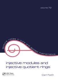 Book Cover for Injective Modules and Injective Quotient Rings by Carl Faith