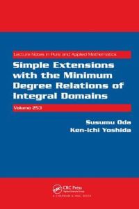 Book Cover for Simple Extensions With the Minimum Degree Relations of Integral Domains by Susumu Oda