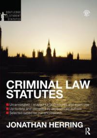 Book Cover for Criminal Law Statutes 2012-2013 by Jonathan Herring