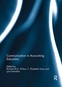 Book Cover for Communication in Accounting Education by R M S Wilson, F Elizabeth Gray, Lynn Hamilton