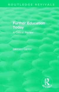 Book Cover for Further Education Today by Leonard M Cantor