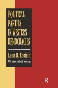 Book Cover for Political Parties in Western Democracies by Leon D Epstein