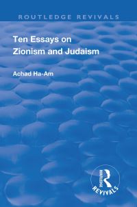 Book Cover for Ten Essays on Zionism and Judaism by Ahad Haam