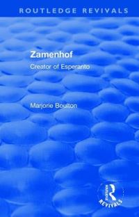 Book Cover for Zamenhof by Marjorie Boulton