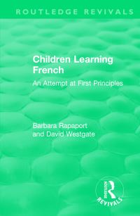 Book Cover for Children Learning French by Barbara Rapaport, D P G Westgate
