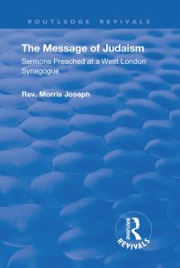 Book Cover for The Message of Judaism by Morris Joseph