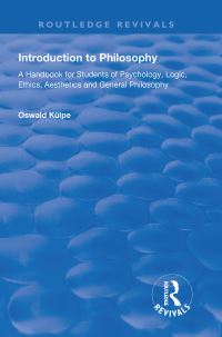 Book Cover for Introduction to Philosophy by Oswald Külpe