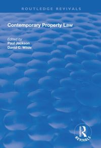Book Cover for Contemporary Property Law by Paul Jackson, David C Wilde
