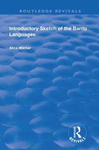 Book Cover for Introductory Sketch of the Bantu Languages by Alice Werner