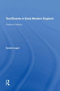 Book Cover for Text/Events in Early Modern England by Sandra Logan