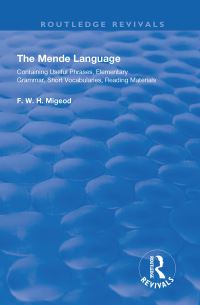 Book Cover for The Mende Language by F W H Migeod